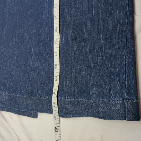 Moods of Florence Italy Stretch Denim Lace Up Midi Pencil Sailor Skirt Small - Picture 11 of 11